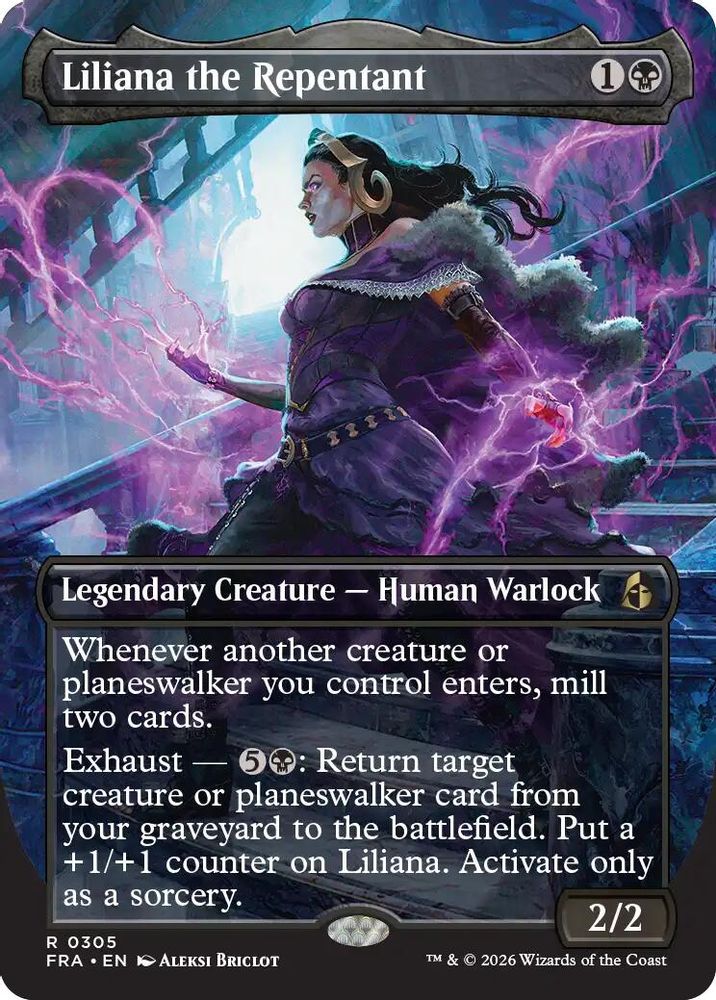 Liliana the Repentant (Borderless) · 305 · Reality Fracture · Non-foil