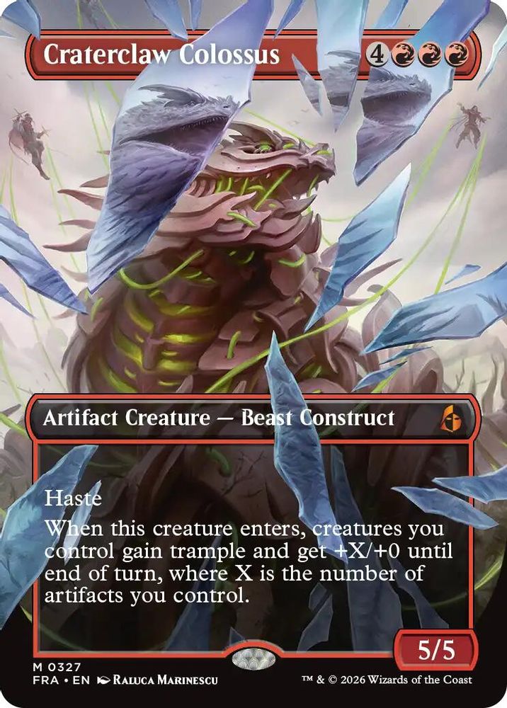 Craterclaw Colossus (Borderless) (0327) · 327 · Reality Fracture · Non-foil