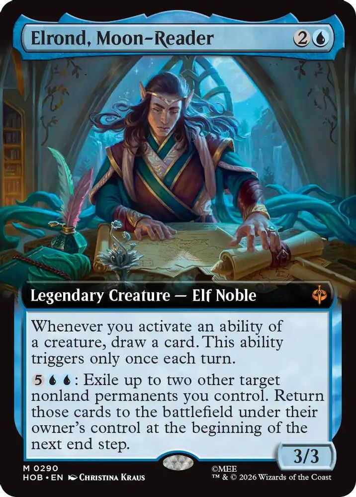 Elrond, Moon-Reader (Extended Art) · 290 · The Hobbit · Foil