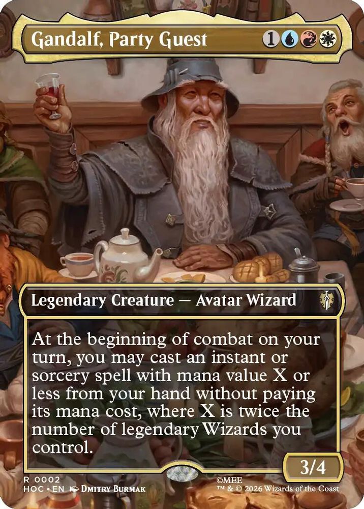 Gandalf, Party Guest (Borderless) · 2 · HOC · Foil