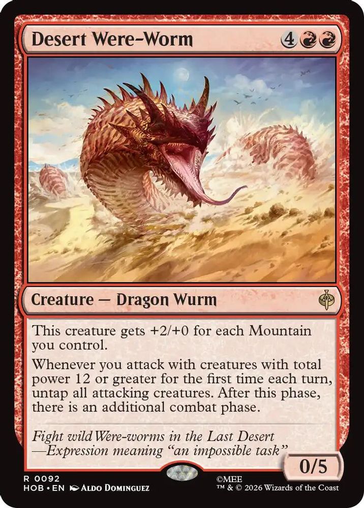 Desert Were-Worm · 92 · The Hobbit · Foil