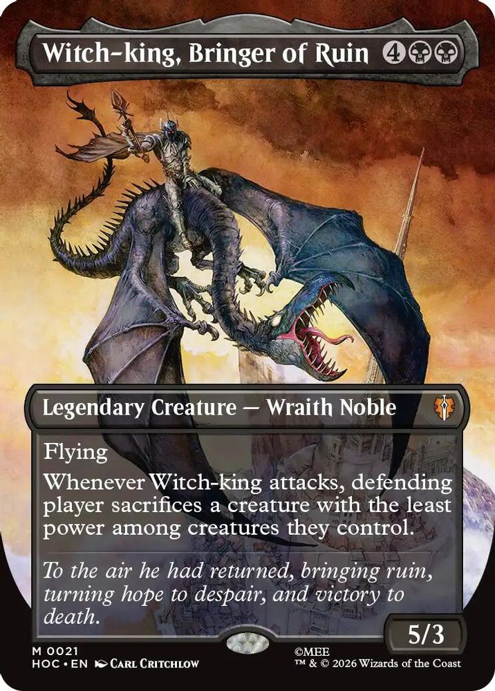 Witch-king, Bringer of Ruin (Borderless) · 21 · The Hobbit: Eternal-Legal · Non-foil