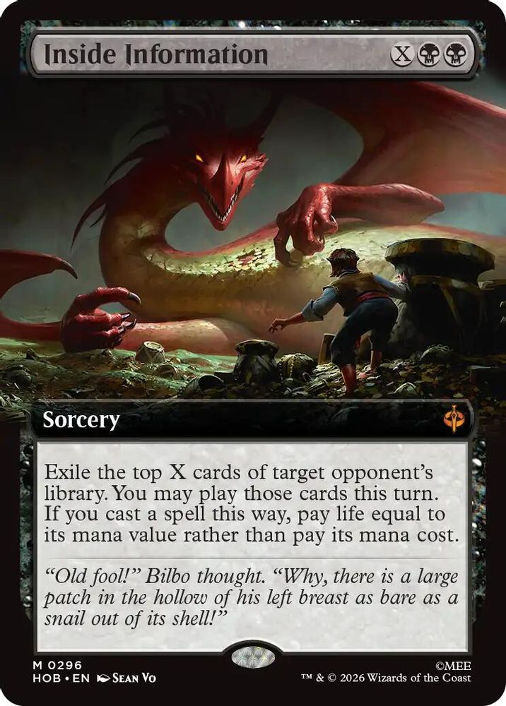 Inside Information (Extended Art) · 296 · The Hobbit · Non-foil