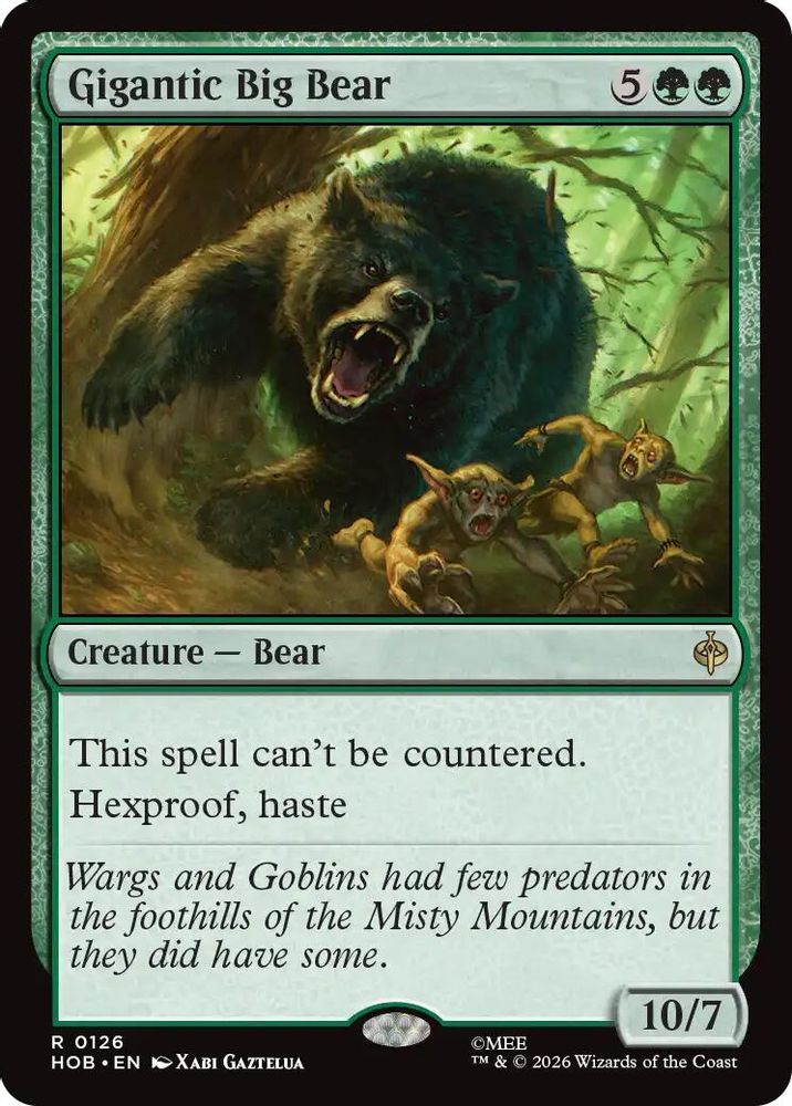 Gigantic Big Bear · 126 · The Hobbit · Foil