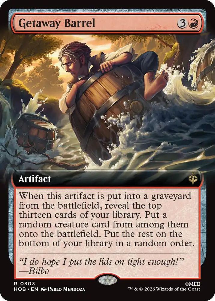 Getaway Barrel (Extended Art) · 303 · The Hobbit · Non-foil