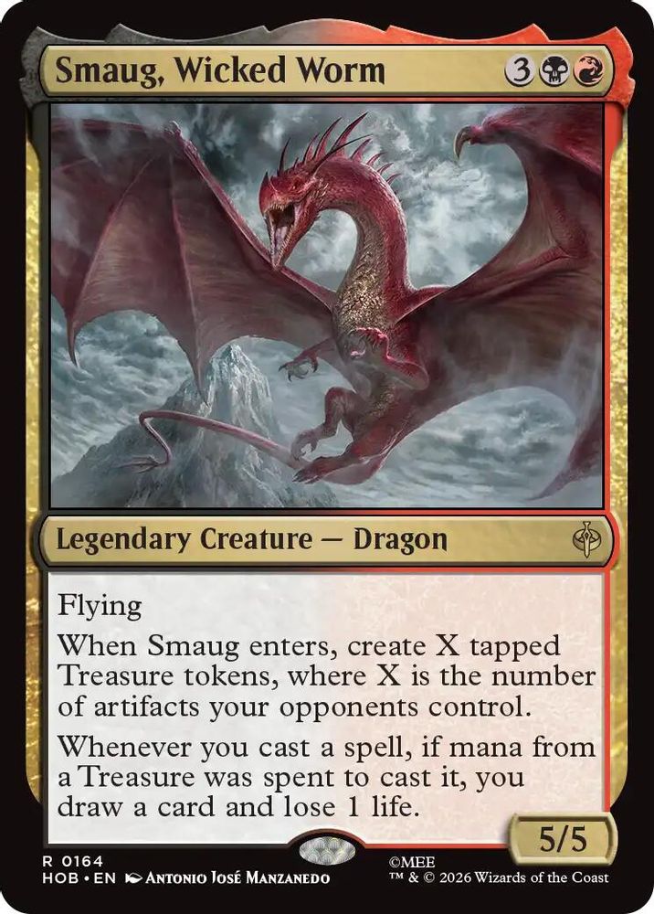 Smaug, Wicked Worm · 164 · The Hobbit · Foil