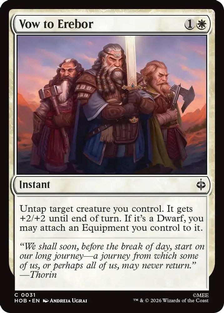 Vow to Erebor · 31 · The Hobbit · Non-foil