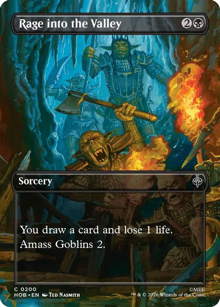 Rage into the Valley (Borderless) · 200 · The Hobbit · Non-foil