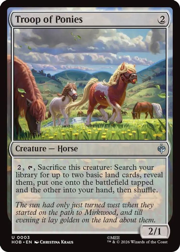 Troop of Ponies · 3 · The Hobbit · Foil