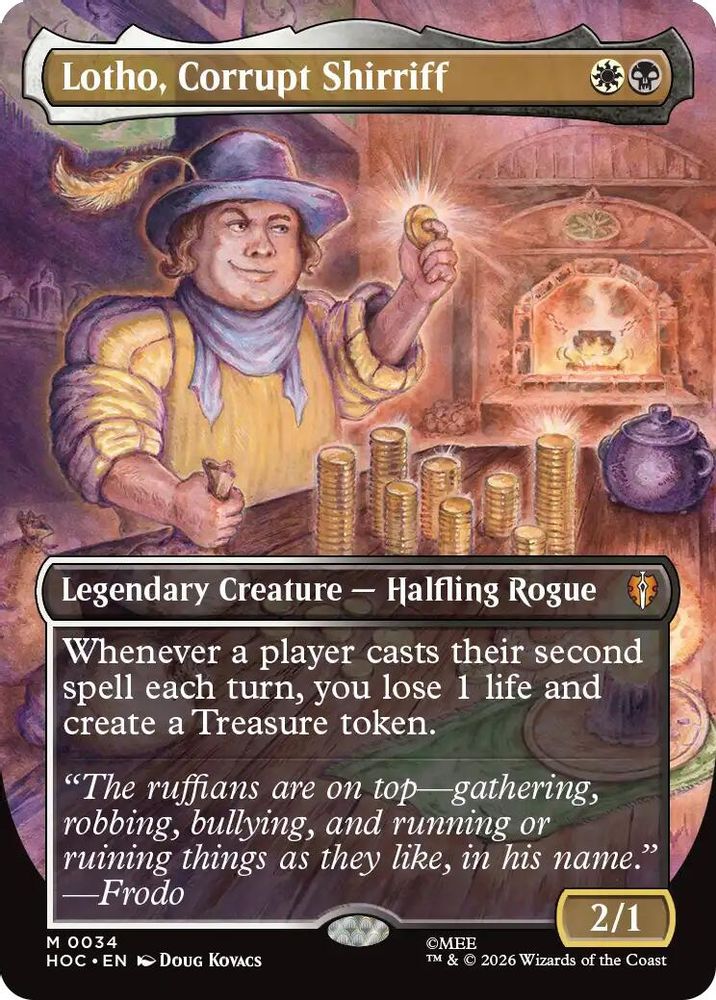 Lotho, Corrupt Shirriff (Borderless) · 34 · HOC · Foil