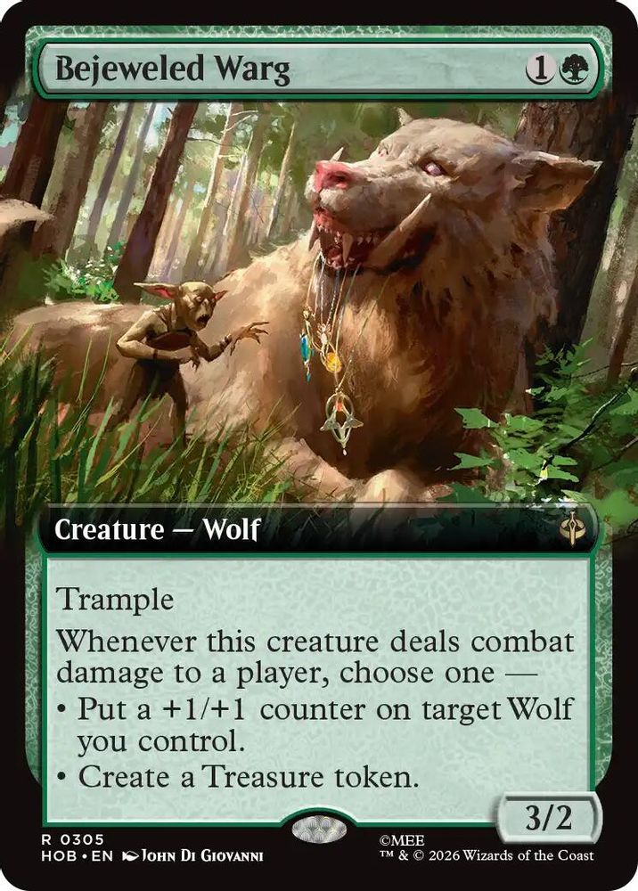 Bejeweled Warg (Extended Art) · 305 · The Hobbit · Non-foil