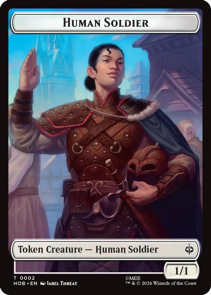Human Soldier // Treasure (0012) Double-Sided Token · 2 // 12 · The Hobbit · Foil