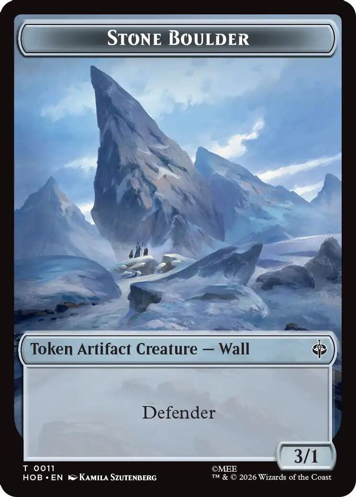 Stone Boulder // Dragon Double-Sided Token · 11 // 5 · The Hobbit · Foil