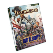 Pathfinder 2E: Battlecry! Pocket Edition - Pathfinder Battlecry! Pocket Edition hardcover RPG book with colorful fantasy warrior artwork on cover.