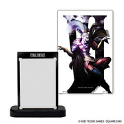 One-Touch Edge: Final Fantasy - Kefka (PREORDER) - Black and white acrylic stand featuring purple and pink detailed illustration of Kefka from Final Fantasy with a black base.