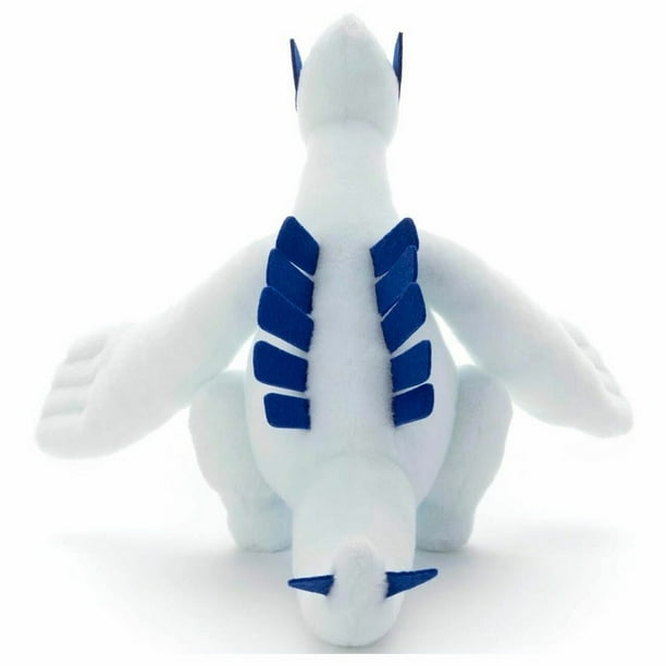 Pokémon I Choose You! - 10" Lugia Plush - 10-inch white and blue Lugia plush with soft fabric and wing details seen from the back.