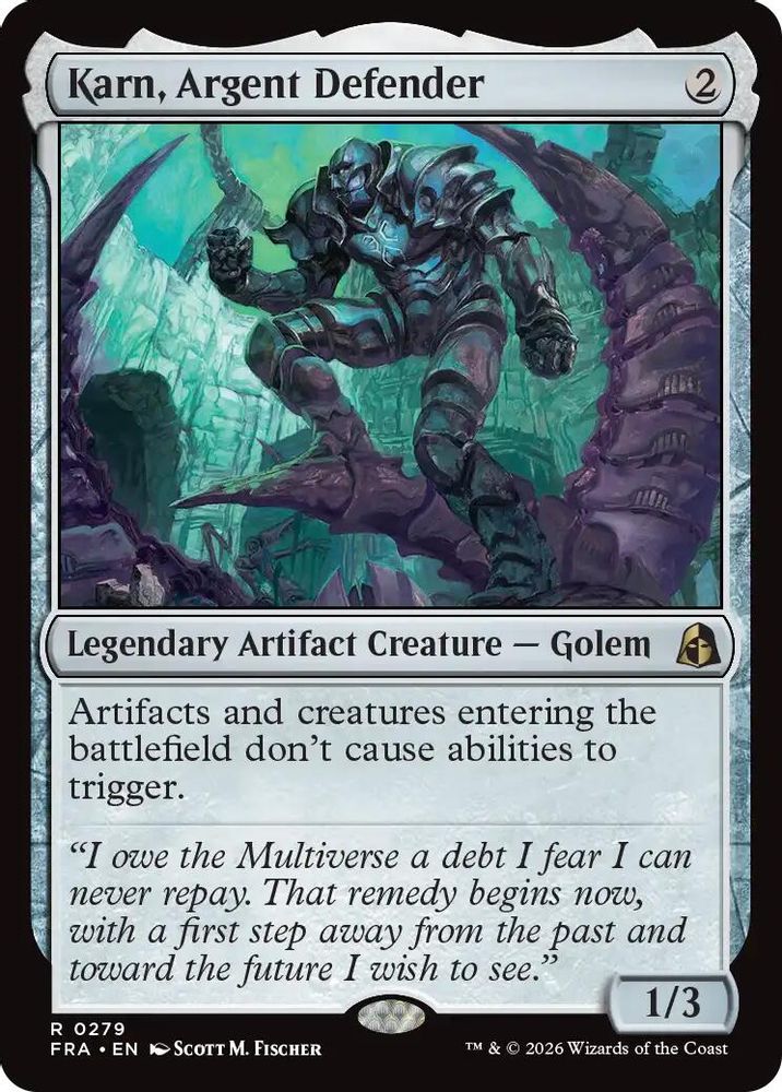 Karn, Argent Defender · 279 · Reality Fracture · Foil