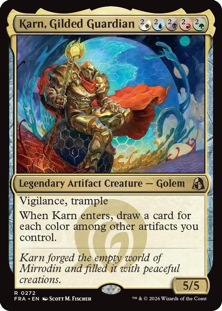 Karn, Gilded Guardian · 272 · Reality Fracture · Foil