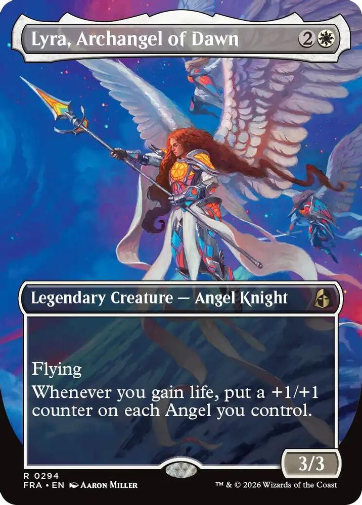 Lyra, Archangel of Dawn (Borderless) · 294 · Reality Fracture · Non-foil