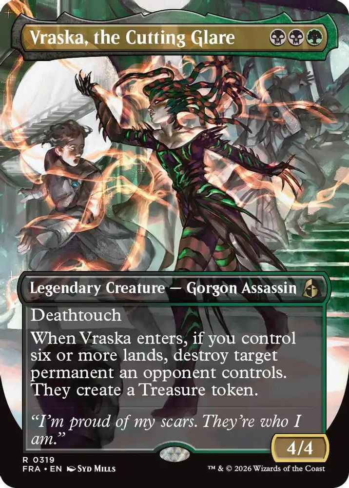 Vraska, the Cutting Glare (Borderless) · 319 · Reality Fracture · Non-foil