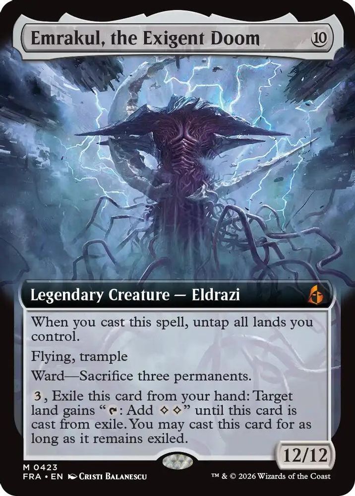 Emrakul, the Exigent Doom (Extended Art) · 423 · Reality Fracture · Foil