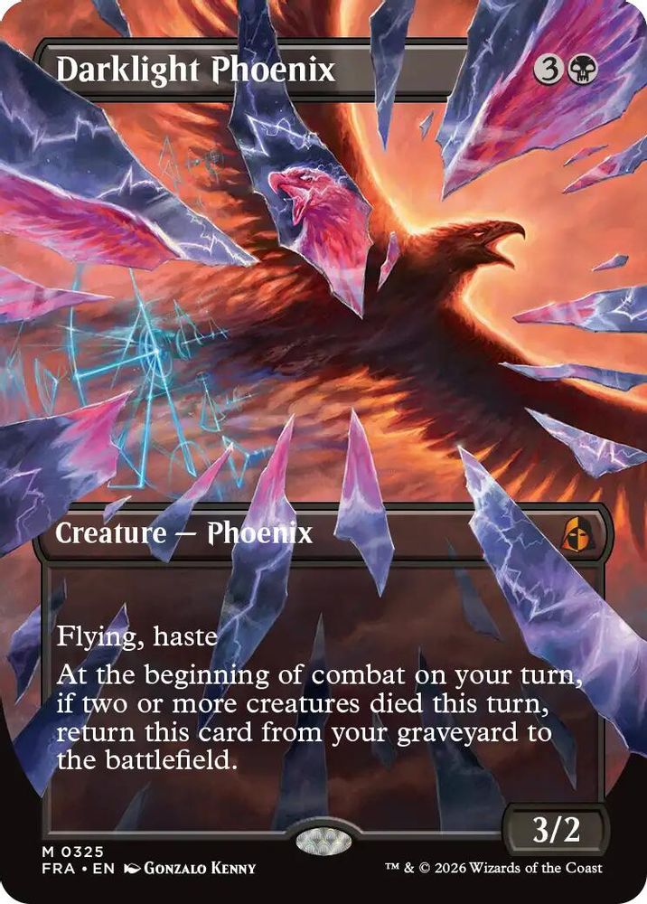 Darklight Phoenix (Borderless) (0325) · 325 · Reality Fracture · Non-foil