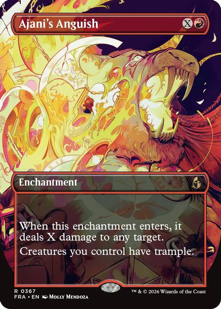 Ajani's Anguish (Borderless) · 367 · Reality Fracture · Non-foil