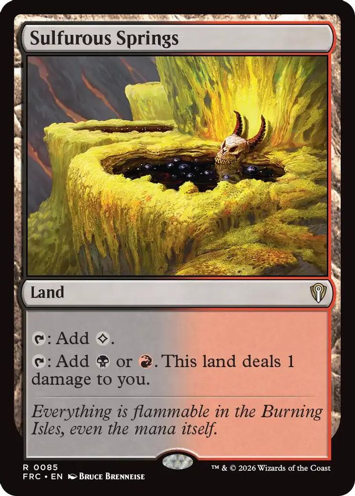 Sulfurous Springs · 85 · Commander: Reality Fracture · Non-foil