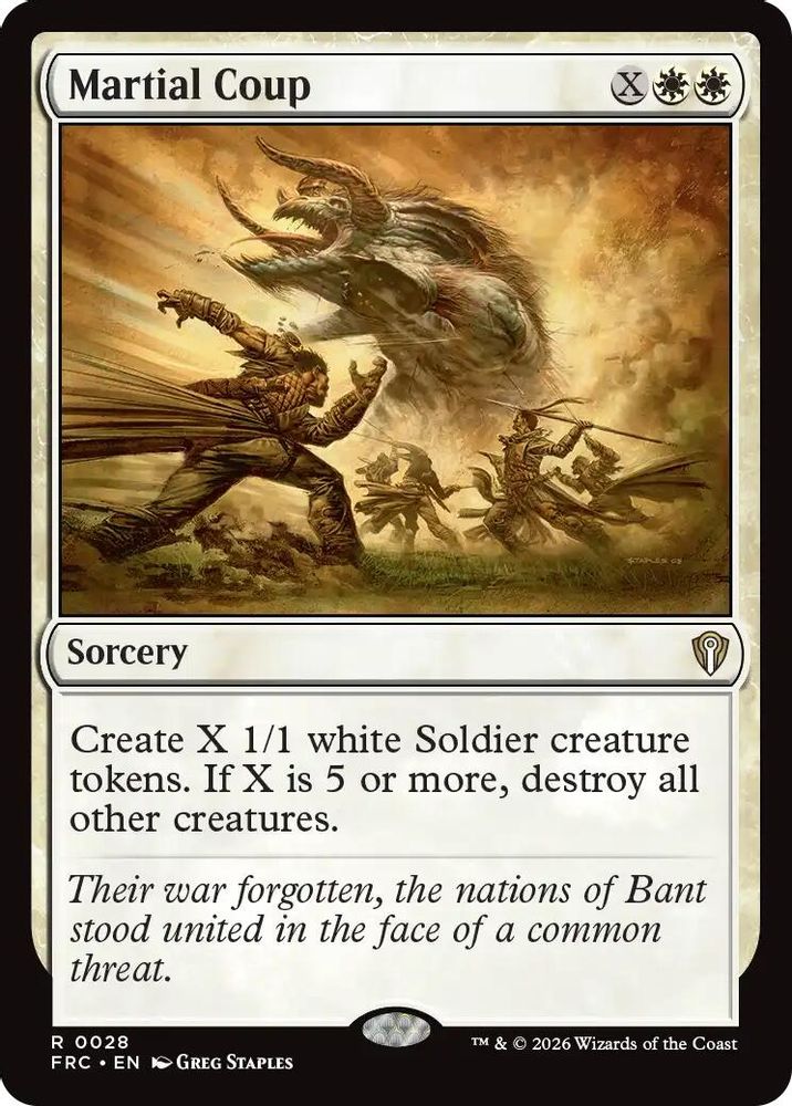 Martial Coup · 28 · Commander: Reality Fracture · Non-foil