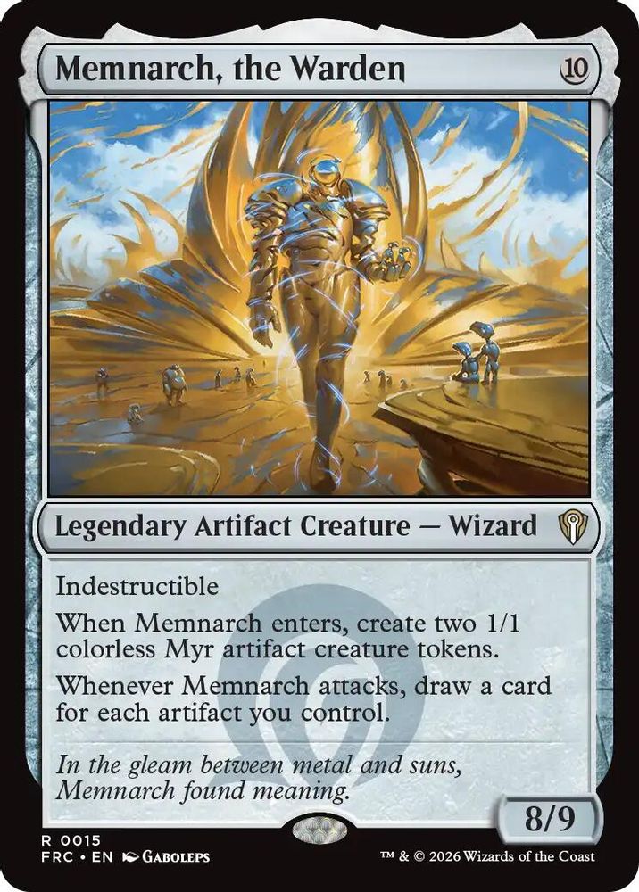 Memnarch, the Warden · 15 · Commander: Reality Fracture · Non-foil