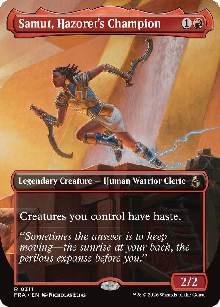 Samut, Hazoret's Champion (Borderless) · 311 · Reality Fracture · Foil