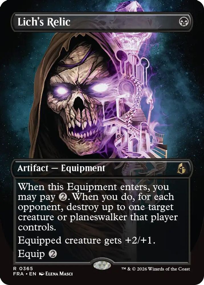 Lich's Relic (Borderless) · 365 · Reality Fracture · Non-foil