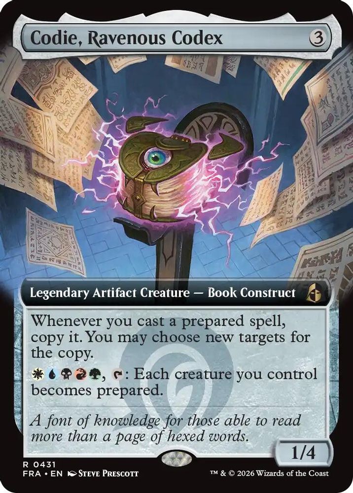 Codie, Ravenous Codex (Extended Art) · 431 · Reality Fracture · Foil
