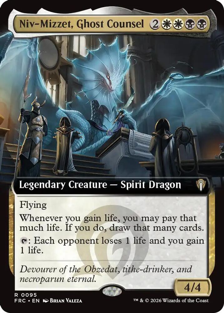 Niv-Mizzet, Ghost Counsel (Extended Art) · 95 · Commander: Reality Fracture · Non-foil