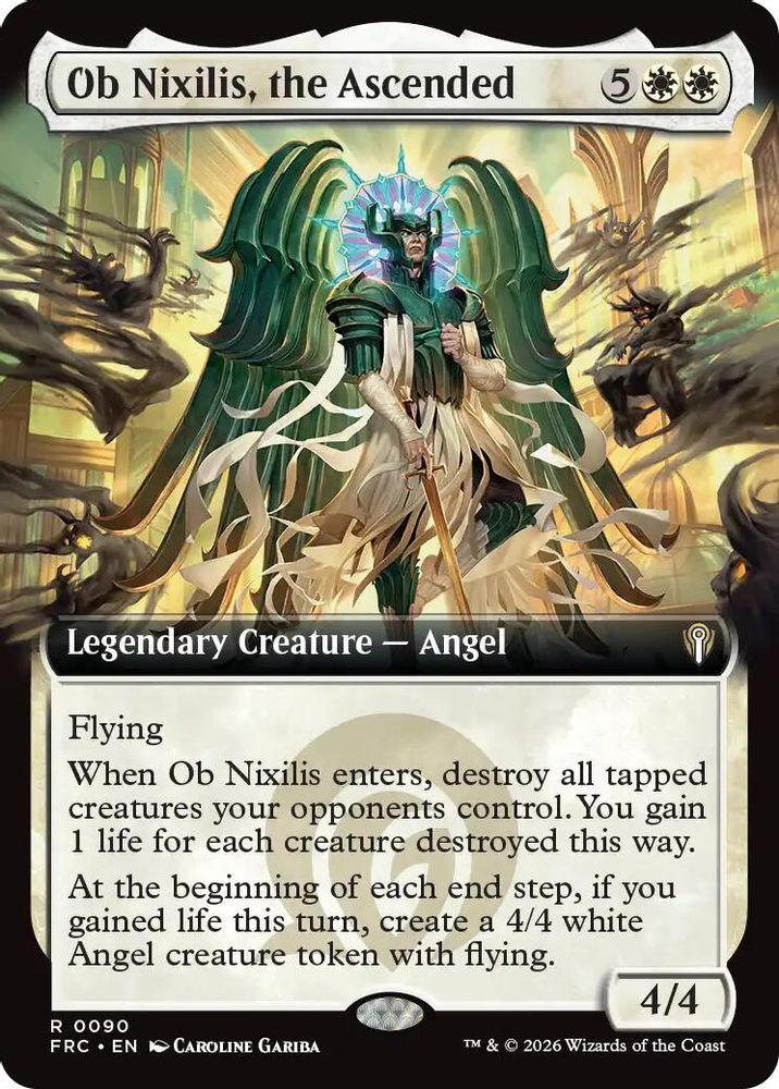 Ob Nixilis, the Ascended (Extended Art) · 90 · Commander: Reality Fracture · Non-foil