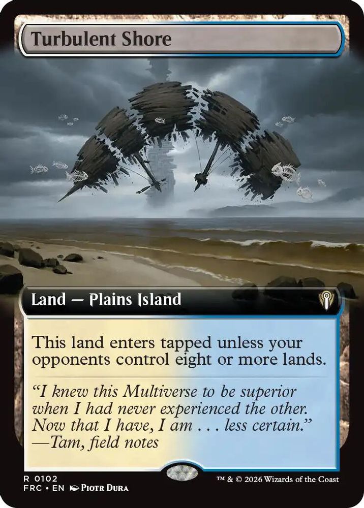 Turbulent Shore (Extended Art) · 102 · Commander: Reality Fracture · Non-foil
