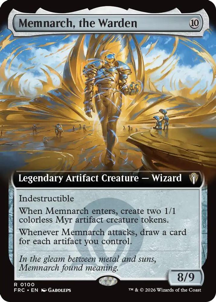 Memnarch, the Warden (Extended Art) · 100 · Commander: Reality Fracture · Non-foil