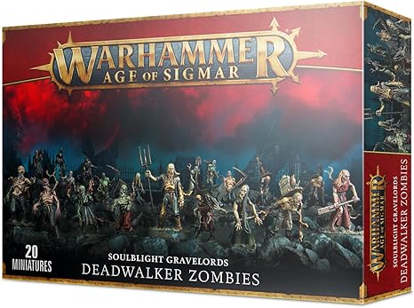 Warhammer Age of Sigmar - Soulblight Gravelords - Deadwalker Zombies - Boxed set of 20 detailed plastic miniatures featuring skeletal zombies with decayed armor and weapons from Warhammer Age of.