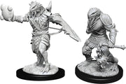 D&D Nolzur's Marvelous Miniatures: Male Dragonborn Paladin - One male Dragonborn paladin with scaled armor and spiked mace, the other armored warrior with large spiked club.