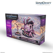 StarCraft TMG: Zerg - Kerrigan & Omega Wurm, Hero Expansion Set (PREORDER) - StarCraft TMG Kerrigan and Omega Wurm hero expansion box with purple and pink alien creatures illustration on a sci-fi.