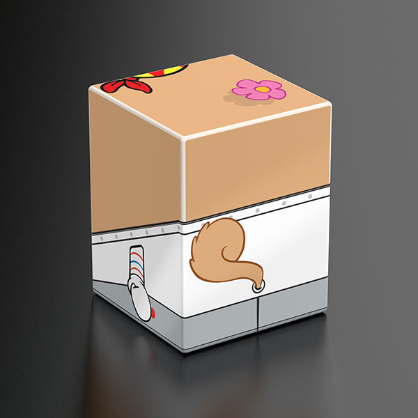Squaroes 100+ Boulder: SpongeBob Squarepants - Pirate Sandy - Rectangular deck box with a beige background featuring cartoon pirate-themed graphics including a tail, sock, and flowers.