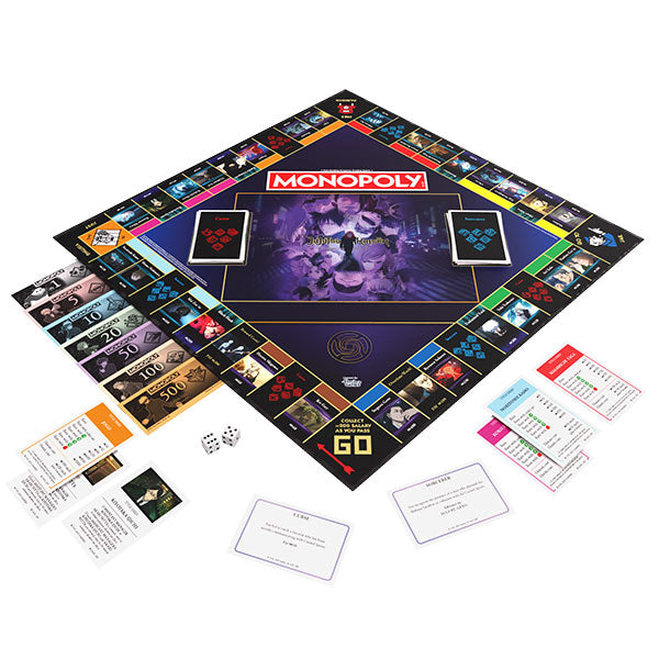 Monopoly: Jujutsu Kaisen- Shibuya Incident (PREORDER) - Monopoly board game with Jujutsu Kaisen Shibuya Incident theme featuring colorful character spaces, cards, and tokens on.