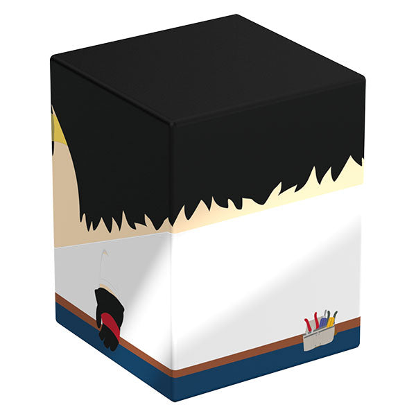Squaroes 100+ Boulder: South Park: Fractured but Whole - Toolshed - Square deck box with cartoon design resembling a character with black hair, white shirt, and blue pants holding colorful.