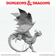 D&D Nolzur's Marvelous Miniatures: Adult Spirit Dragon (PREORDER) - Unpainted gray resin miniature of an adult dragon with large spread wings, intricate scales, and curled tail.