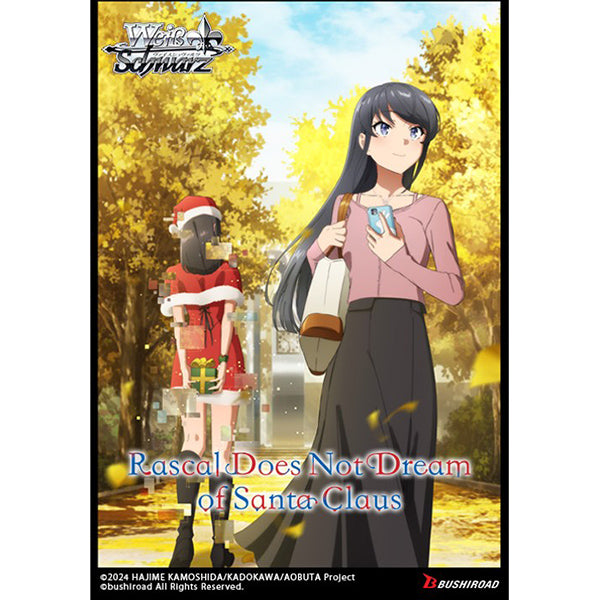 Weiss Schwarz: Rascal Does Not Dream of Santa Claus Booster Display (PREORDER) - Weiss Schwarz Rascal Does Not Dream of Santa Claus booster display box with anime girl and Santa bear in autumn park.