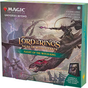 Magic: The Gathering - Lord of the Rings: Tales of Middle-earth Scene Box: Flight of The Witch-King - The Gathering Lord of the Rings Scene Box featuring dark fantasy art of the Witch-King flying over a stormy landscape with.