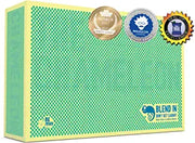 The Chameleon - The Chameleon party game box with green and blue checkered pattern and award badges on top right corner.