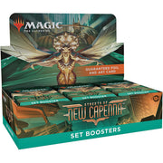 Magic: the Gathering - Streets of New Capenna - Set Booster Box - The Gathering Streets of New Capenna set booster box with wings and ornate figure artwork.