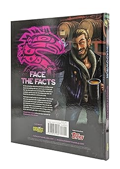 Shadowrun: Smooth Operations - Smooth Operations book featuring a stylized pink brain graphic, a character with a man bun and leather jacket holding a.