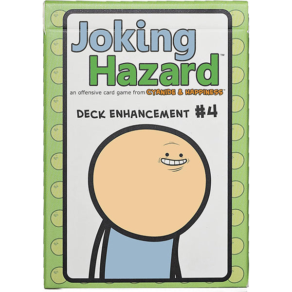 Joking Hazard: Deck Enhancement #4 (PREORDER) - Joking Hazard Deck Enhancement #4 card pack with green border and cartoon character smiling on front.
